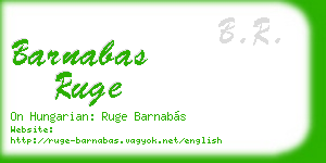 barnabas ruge business card